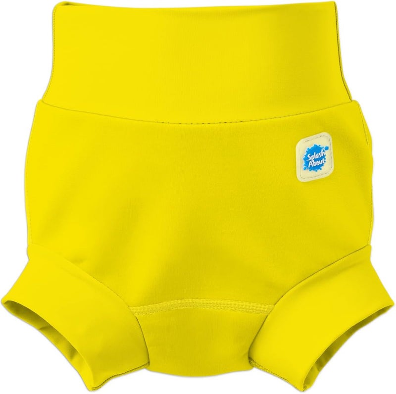Splash About Happy Nappy Swim Diaper, Neon Yellow, 2-3 Years - Image 1